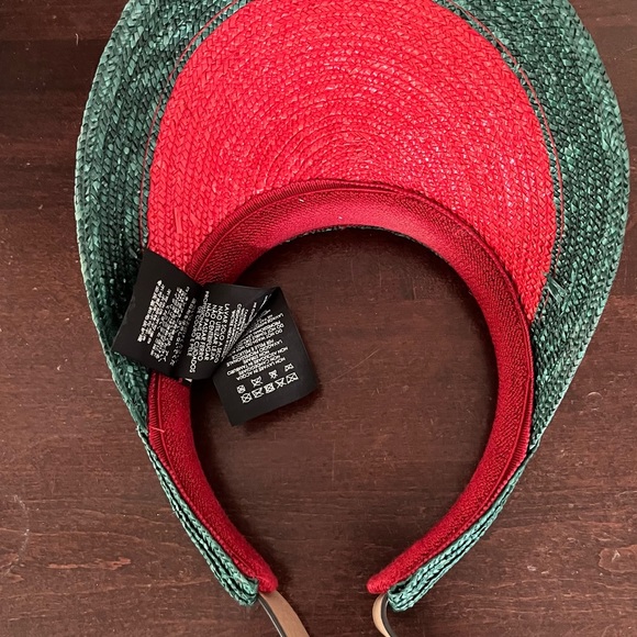 The Gucci Manuel Straw Visor in Green is woven in
Italy - Picture 6 of 6